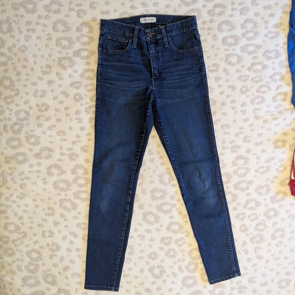 Madewell 10" High Rise Skinny Jeans 27 Dark Wash Stretch